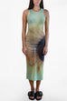 Camilladress Sleeveless Gradient Tie Dye Bodycon Midi Dress