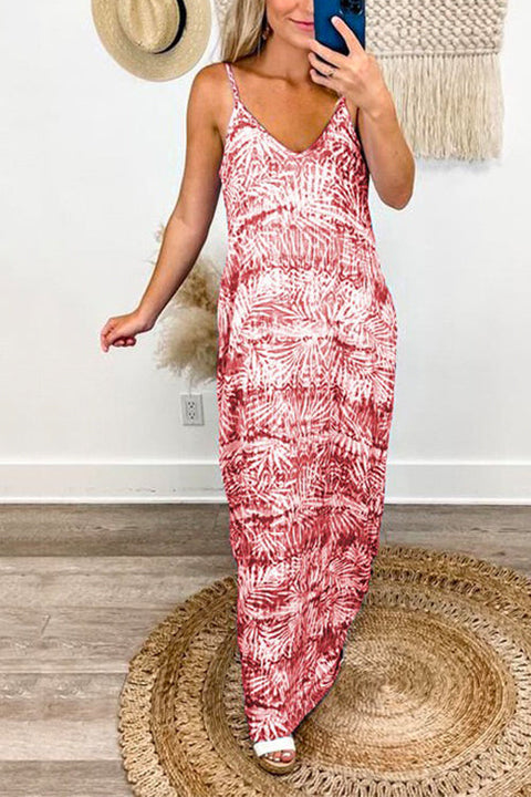 Camilladress U Neck Tie Dye Maxi Cami Beach Dress