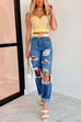 Camilladress Ripped Cut Out Straight Leg Jeans