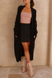 Camilladress Open Front Dolman Sleeves Pocketed Long Knit Cardigan