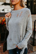 Camilladress Crewneck Side Split Ripped Comfy Sweater