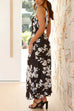 Camilladress One Shoulder Ruched Cut Out Pleated Maxi Printed Dress