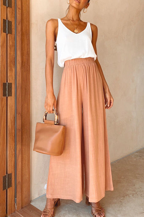 Camilladress Elastic Waist Wide Leg Palazzo Pants