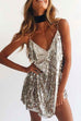 Camilladress V Neck Sequin Cami Mini Party Dress