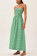 Camilladress Strapless Smocked Tube Striped Maxi Dress