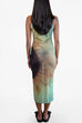 Camilladress Sleeveless Gradient Tie Dye Bodycon Midi Dress