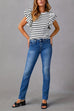 Camilladress High Waist Straight Leg Stretchy Denim Pants