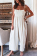 Camilladress Tie Shoulder Smocked Wide Leg Cami Jumpsuit