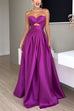 Camilladress Strapless Lace-up High Slit Satin Maxi Party Dress