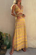 Camilladress V Neck Cut Out Side Split Tie Dye Maxi Dress