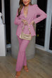 Camilladress One Button Pocketed Blazer and Straight Leg Pants Power Suit Set