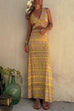 Camilladress V Neck Cut Out Side Split Tie Dye Maxi Dress