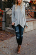 Camilladress Crewneck Side Split Ripped Comfy Sweater