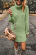 Camilladress Turtleneck Long Sleeves Ribbed Knit Sweater Dress(in 7 Colors!)