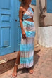 Camilladress One Shoulder Cut Out Waist Side Split Tie Dye Maxi Dress