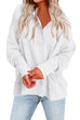 Camilladress Stand Collar Button Up Pocketed Casual Sweatshirt