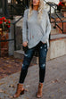 Camilladress Crewneck Side Split Ripped Comfy Sweater