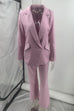 Camilladress One Button Pocketed Blazer and Straight Leg Pants Power Suit Set