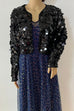 Camilladress Open Front Cropped Sequin Jacket