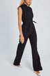 Camilladress Chic Cap Sleeves Tie Waist Wide Leg Jumpsuit