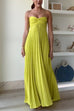 Camilladress Exquisite Strapless Pleated Maxi Party Dress