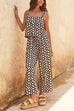 Camilladress Ric Rac Print Square Neck Cami Top Drawstring Waist Wide Leg Pants Set