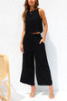 Camilladress Buttons Tank Top and Pockets Wide Leg Crop Pants Set