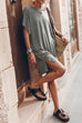 Camilladress Side Split Batwing Sleeves Shift T-shirt Dress