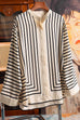 Camilladress Button Up Long Sleeves Striped Silk Scarf Blouse