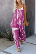 Camilladress Scoop Neck Pocketed Tie Dye Wide Leg Cami Jumpsuit