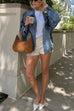 Camilladress Vintage Button Down Pocketed Denim Jacket