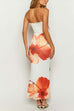 Camilladress Strapless Tube Floral Print Maxi Vacation Dress