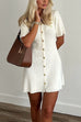 Camilladress Short Sleeves Button Down Mini Knit Dress