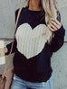 Camilladress Color Block Love Heart Knit Sweaters