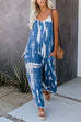 Camilladress Scoop Neck Pocketed Tie Dye Wide Leg Cami Jumpsuit