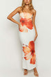 Camilladress Strapless Tube Floral Print Maxi Vacation Dress