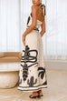 Camilladress Palm Canyon Print Criss Cross Halter Maxi Dress