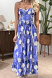 Camilladress High Waist Floral Print Pocketed A-line Maxi Cami Dress