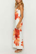 Camilladress Strapless Tube Floral Print Maxi Vacation Dress