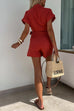 Camilladress Wrap V Neck Tie Knot Shorts Romper