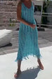 Camilladress Hollow Out Sleeveless Tassel Beach Cover Up Dress