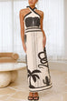 Camilladress Palm Canyon Print Criss Cross Halter Maxi Dress