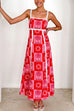 Camilladress Ric Rac Trim Bow Back Palm Soleil Print Maxi Cami Dress