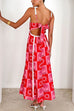 Camilladress Ric Rac Trim Bow Back Palm Soleil Print Maxi Cami Dress