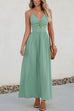 Camilladress Twist V Neck Tie Back Cut Out Swing Maxi Cami Dress