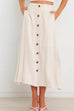 Camilladress Button Down Pockets A-line Long Skirt