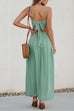 Camilladress Twist V Neck Tie Back Cut Out Swing Maxi Cami Dress