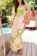 Camilladress Palm Canyon Print Criss Cross Halter Maxi Dress