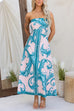 Camilladress Strapless Tube Unique Print Swing Maxi Dress