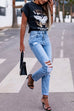 Camilladress Trendy Distressed Stretch Ripped Denim Pants